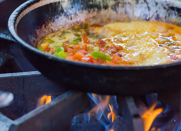 Omelet Sizzling Food Cart