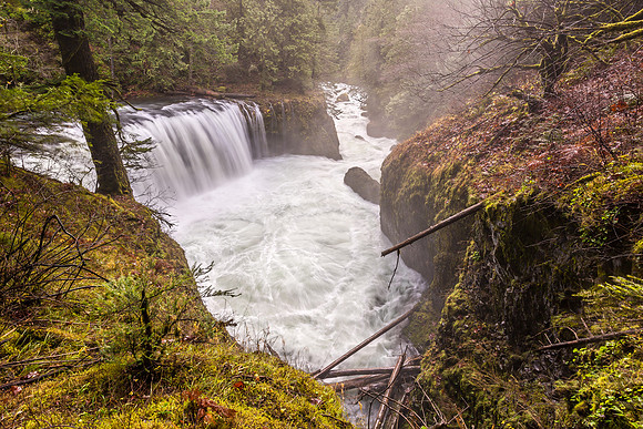 Spirt Falls Winter Flow - Downriver View