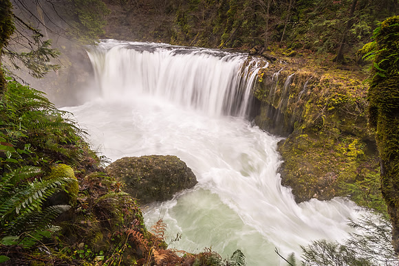 Spiriit Falls Winter Flow - Upriver View