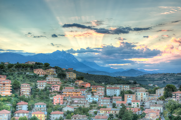 Sunset from 'the Castle' Italy