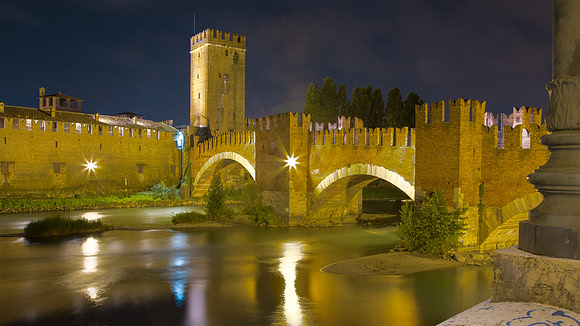 Verona Bridge Nightscape
